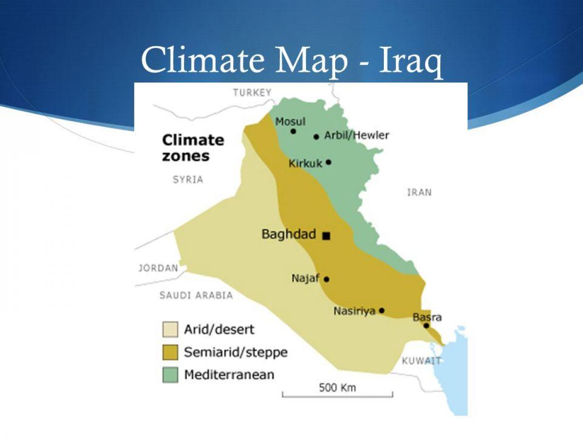 नक्शा इराक की जलवायु