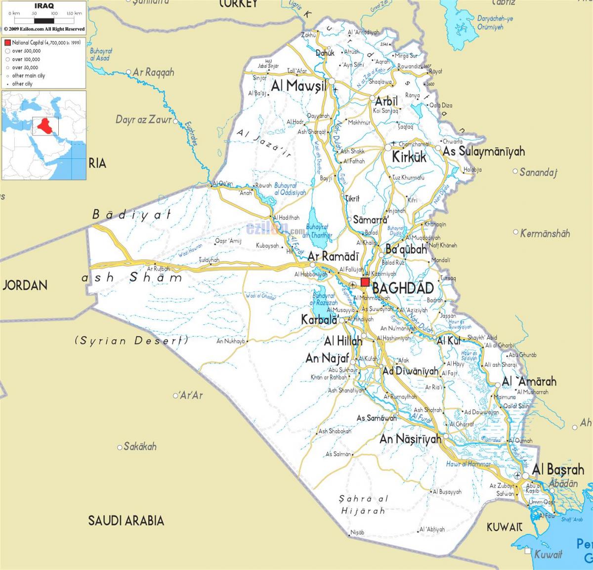 नक्शा इराक की नदी