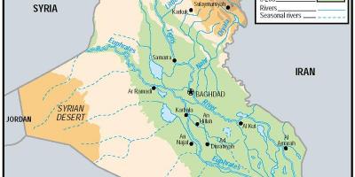 नक्शा इराक की ऊंचाई