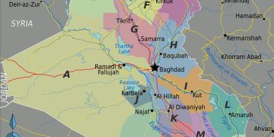 नक्शा इराक के क्षेत्रों